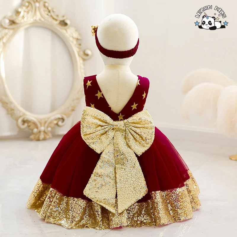 LEZONKIDS - Último vestido de menina de flor formal de verão Branco Tulle Manga Curta Logotipo Personalizado Elegante Mini Design Roupas de Halloween